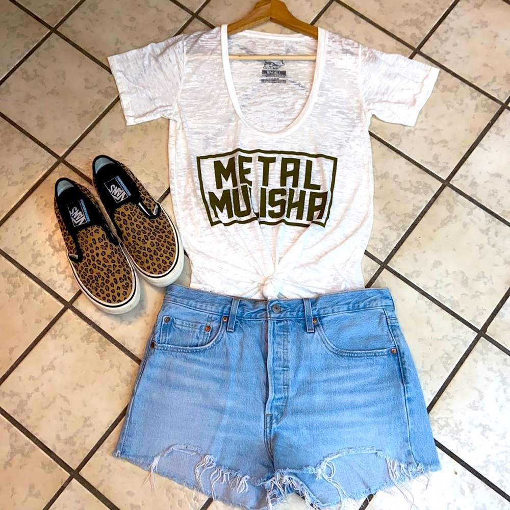 Metal Mulisha Maidens Block Scoop Neck Burnout Tee